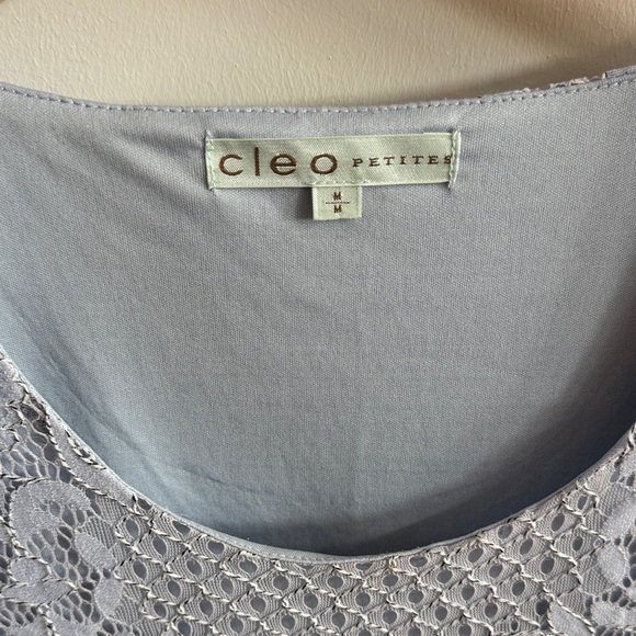 Cleo Delicate Lace Tank Top - Light Blue - Picture 3 of 6